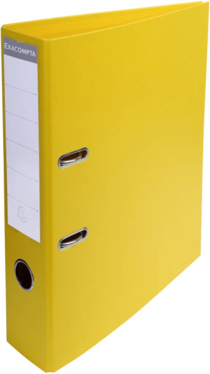 Exacompta Prem'Touch® PVC Ordner met hefboom - rug 70 mm - A4 - Geel - 53749E