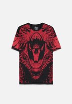 Game Of Thrones - House Targaryen - House Of The Dragon Heren T-shirt - L - Zwart/Rood