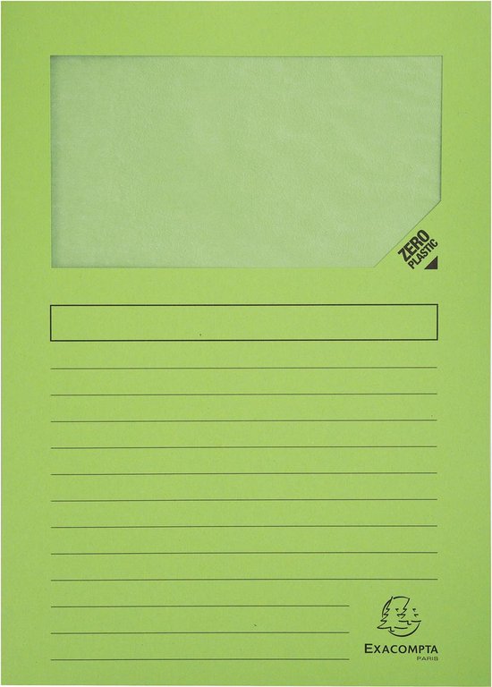 Exacompta - ref. 50100E - Set van 100 venstermappen Forever® 120 g/m²