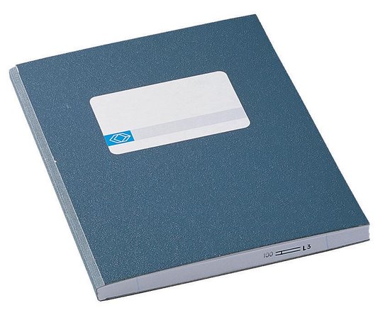 Djois Atlanta notitieboek - 210 x 165 mm - gelijmd - 96 bld/192 blz - blauw - 1 stuk