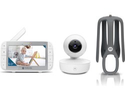 Motorola Nursery Babyfoon met Camera - Baby Monitor VM 55 - Baby Camera met Kleuren Display, Tweeweg Communicatie en Infrarood Nachtvisie - 300M Bereik - Inzoomen, Kantelen en Draaien