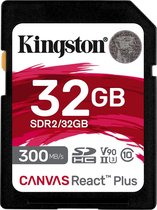 Kingston Technology Canvas React Plus 32 GB SD - Klasse 10 - UHS-II - 300 MB/s, 260 MB/s