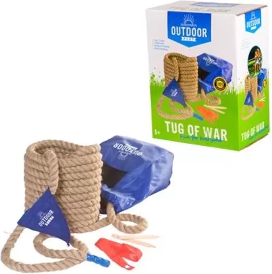 Outdoor Play Touwtrekken - Speelgoed - 10 meter - Inclusief opbergtas- Vanaf 10 jaar - OUTDOOR PLAY