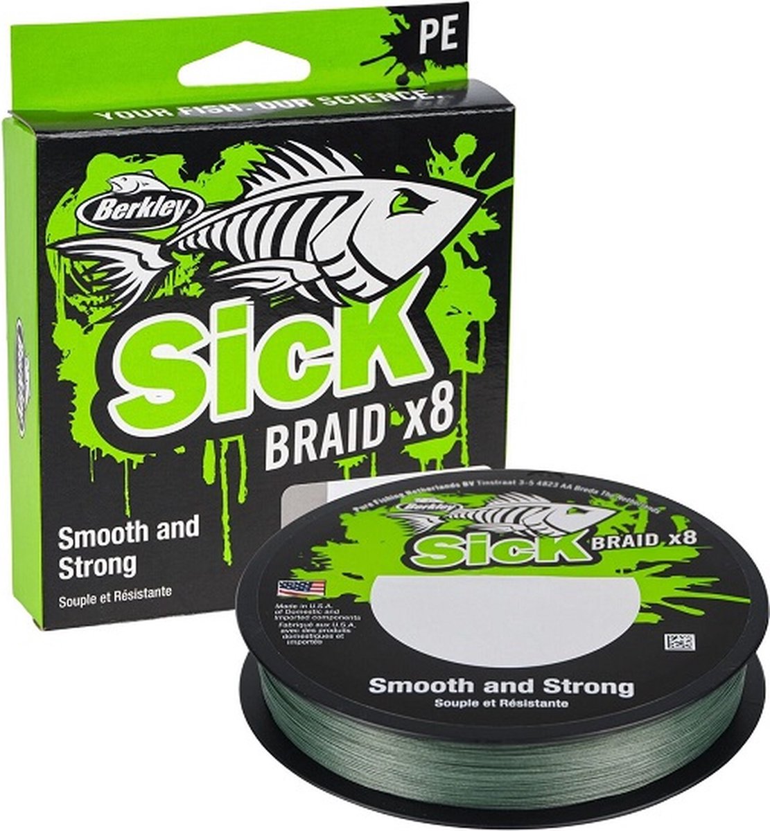 Berkley Sick Braid X8 - moss green - 150 m - 0.19 mm
