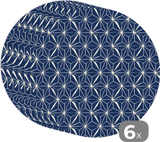 Sets de table ronds - Sets de table - Napperons de table ronds - Formes - Motifs - Japonais - 6 pièces