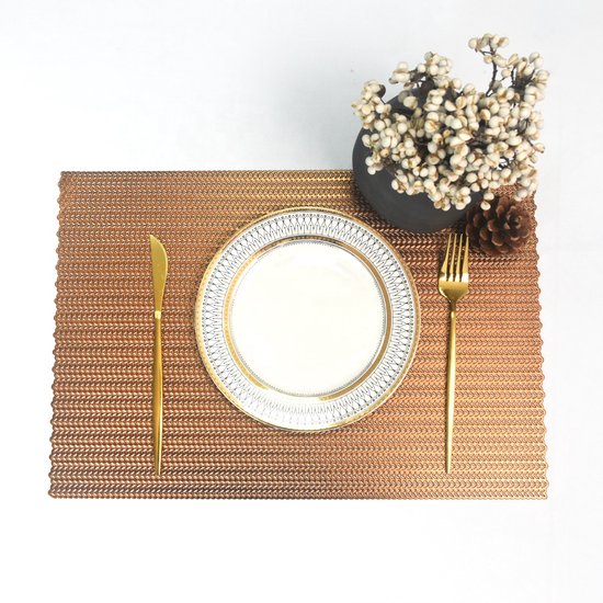 Rose Gold Placemat Set van 4 Stuks 45*30 cm Goud Elegant