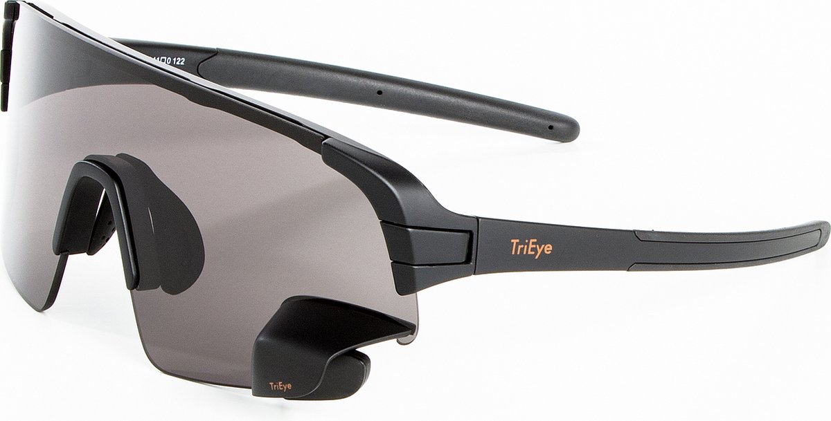 TriEye fietsbrillen met ‘3e oog’ VIEW SPORT Smoke maat Small / Linkse spiegel