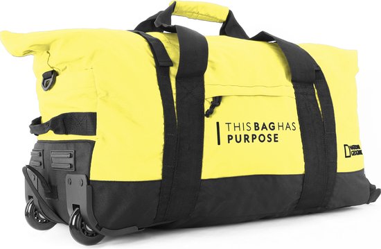 National Geographic Opvouwbare Reistas met wielen / Weekendtas - Vegan - 92 Liter (L) - Pathway - N10444 - Geel - Geel