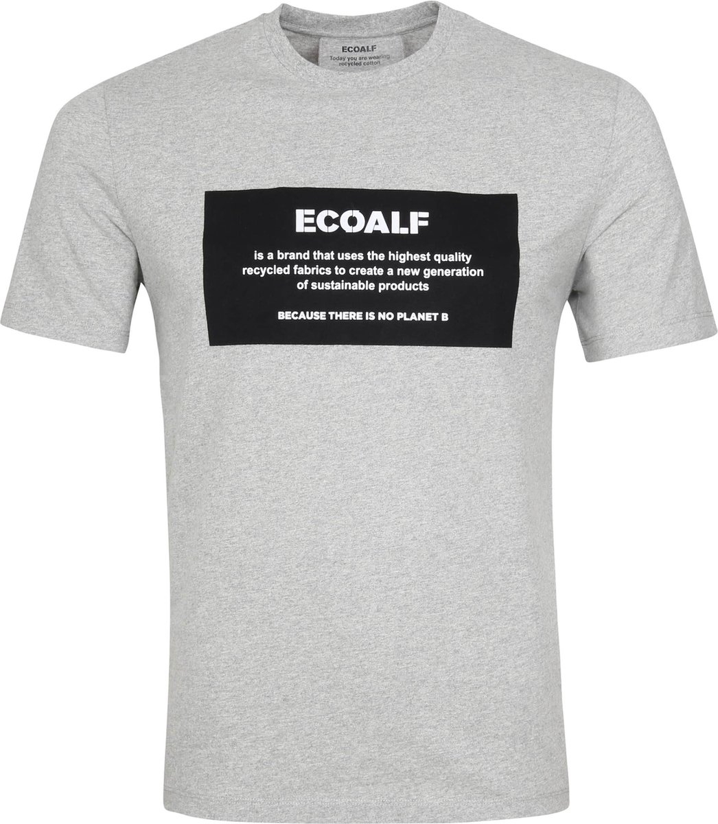 Ecoalf - Natal T-Shirt Label Lichtgrijs - Heren - Maat XXL - Modern-fit