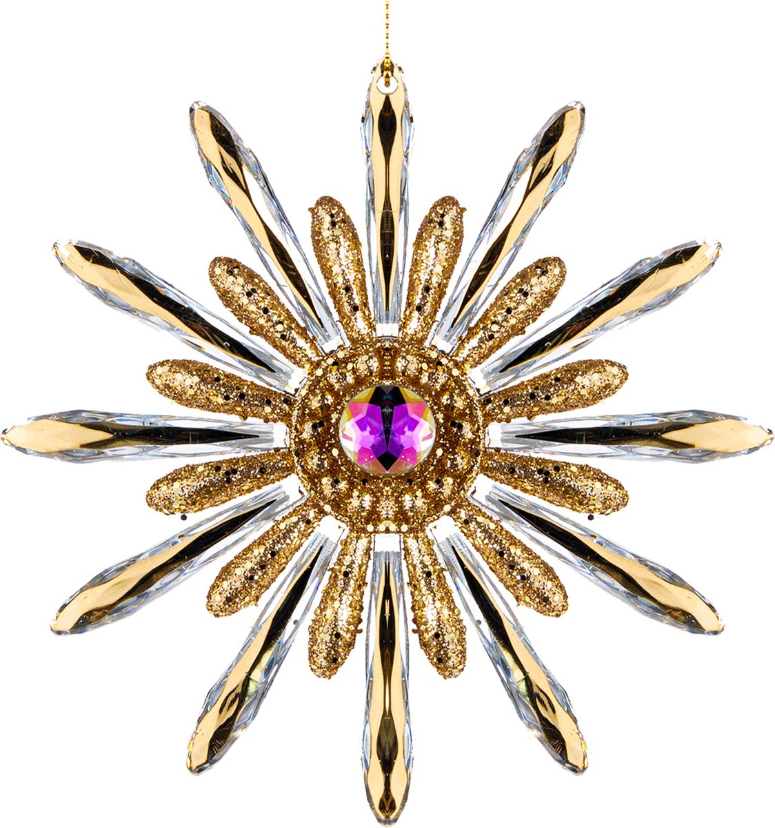Goodwill Kerstbal-Ster Goud D 12 cm Voordeelaanbod Per 2 Stuks
