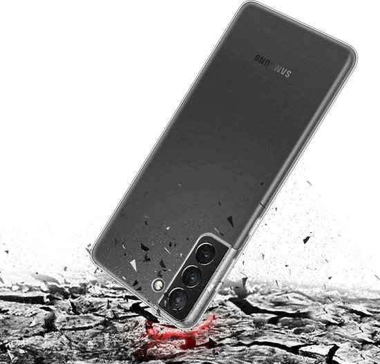 Coque Samsung S21 FE + Protecteur d'écran Premium Samsung Galaxy S21 FE | Étui en Siliconen | Boîtier transparent | Verre trempé | Protection totale
