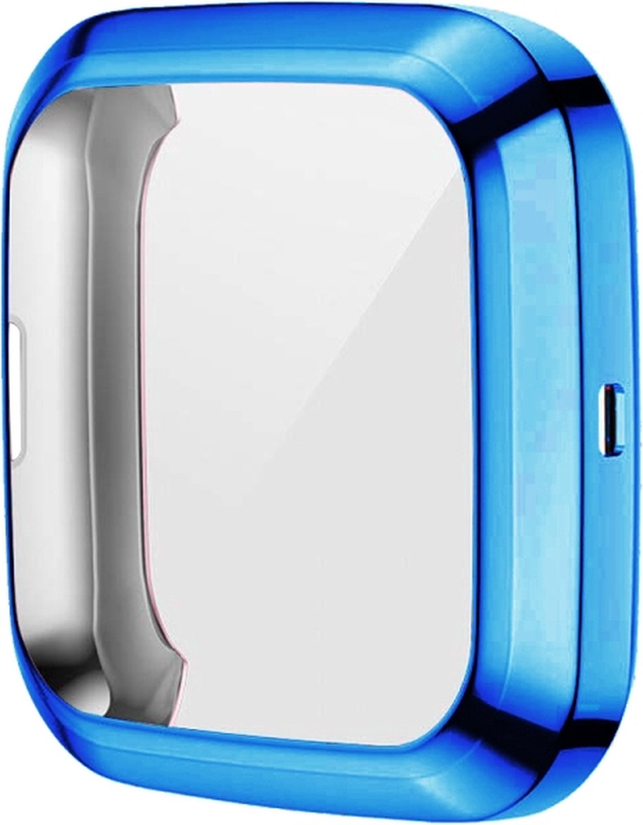 Screenprotector watch case - hoesje - geschikt voor Fitbit Versa 2 - blauw