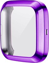 Boîtier de montre avec protection d'écran (violet), adapté à Fitbit Versa 2