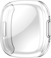 Boîtier de montre avec protection d'écran (transparent), adapté à Fitbit Versa 4