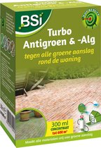 BSI - Turbo Antigroen & Alg Concentraat - Tegen Groene aanslag en korstmossen rond de woning - 300 ml voor 600 m²