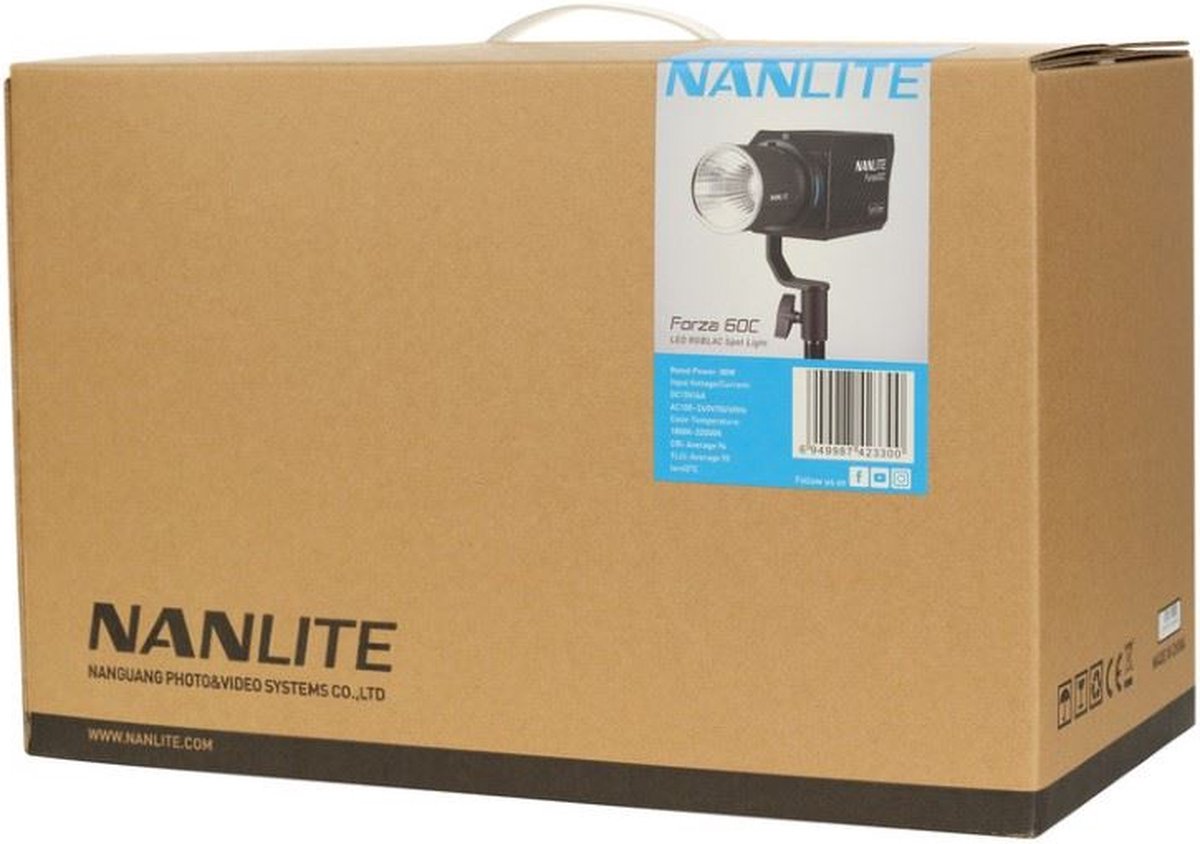 Nanlite Forza 60C RGB Bi-Colour LED Light (FM-Mount)