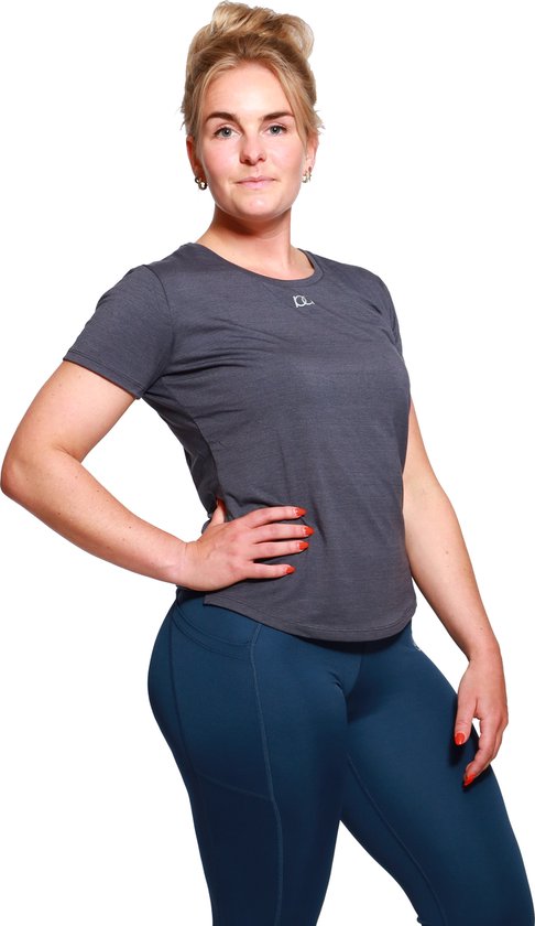 Marrald Performance T-Shirt - Haut pour femme Singlet Sport Top Sport Shirt Yoga Fitness Course à pied - Grijs XS