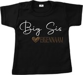 Grote zus shirt met naam-bekendmaking zwangerschap-Maat 80