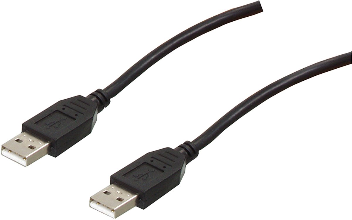 USB 2.0 kabel met A plug naar A plug 1,80 m