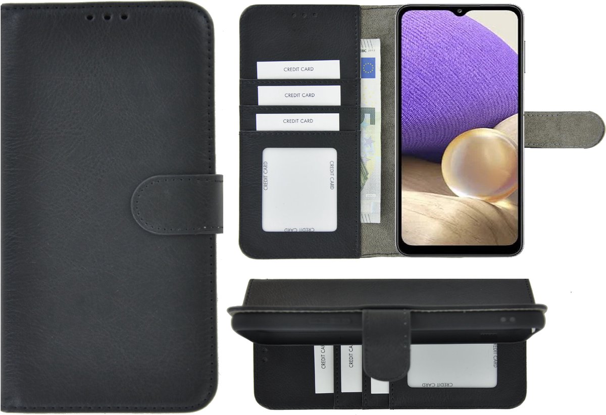Samsung Galaxy A32 Hoesje - 5G - Bookcase - Samsung A32 Wallet Book Case Zwart Cover