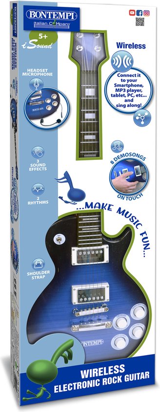 Guitare rock electronique rose 6 cordes metal + casque microphone - jouet  enfant - Instruments de musiques - Achat & prix