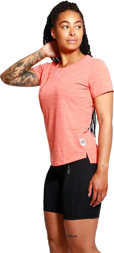 Marrald Performance T-Shirt - Haut pour femme Singlet Sport Top Sport Shirt Yoga Fitness Course à pied - Oranje S
