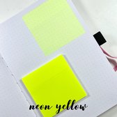 Akyol - Sticky Notes - Gele transparante sticky notes - memoblok met 50 memoblaadjes - zelfklevend - waterbestendig - herbruikbaar - 76x76mm