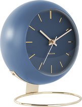 Karlsson Globe - Horloge de table - Fer - Ø21cm - Bleu foncé