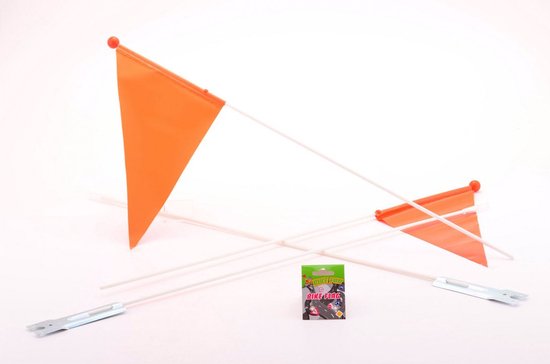 Bike Fun fietsvlag oranje – 150 cm – kinderfiets