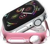 Beschermende watch case - hoesje - geschikt voor Apple Watch Series 4/5/6 - 44 mm - roze