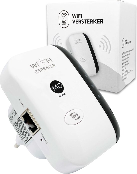 MD-goods ® WiFi Versterker Stopcontact wit