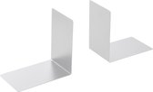 Westcott boekensteun - metaal - 90 x 140 x 140 mm - grijs - 2 stuks - AC-E10245