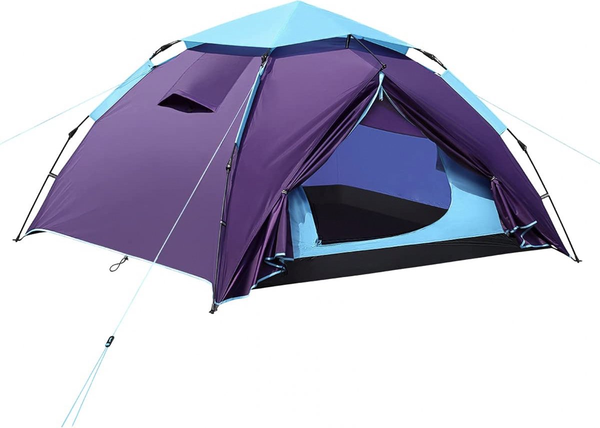 Tente Camping 2-3 Personnes HOMASIS - Dôme Imperméable 200x146x130cm, 3kg Avec Sac De Transport