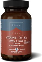 Terranova Vitamine D3 50 mcg met K2 100 mcg 50 capsules