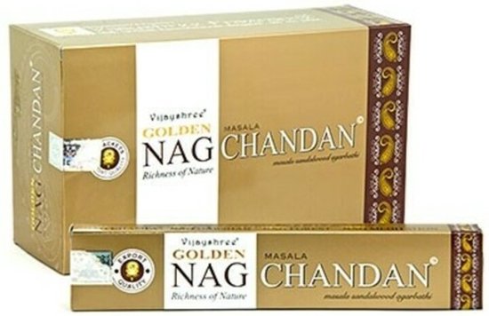 VIJAYSHREE Wierook Golden NAG zeven chakra 15 gr. X 12 dozen = 180 gr