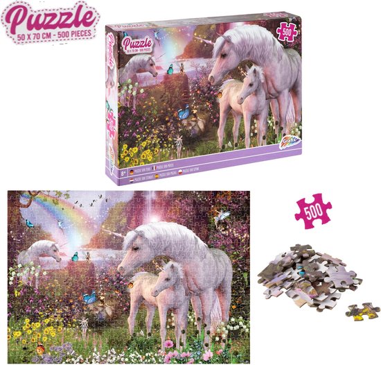 kiespijn Meetbaar favoriete Grafix Unicorn puzzel voor kinderen en volwassenen | 500 puzzelstukjes |  Afmeting 50 X... | bol.com