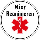 Niet reanimeren bord - kunststof 150 mm
