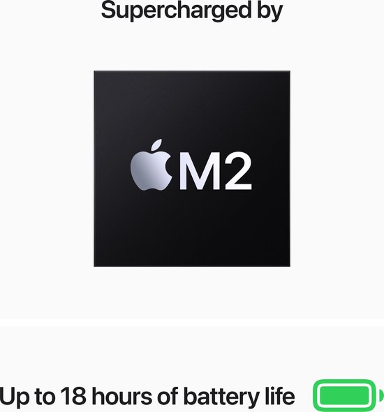 Apple MacBook Air (2022) MLXY3N/A - 13.6 inch - Apple M2 - 256 GB - Zilver