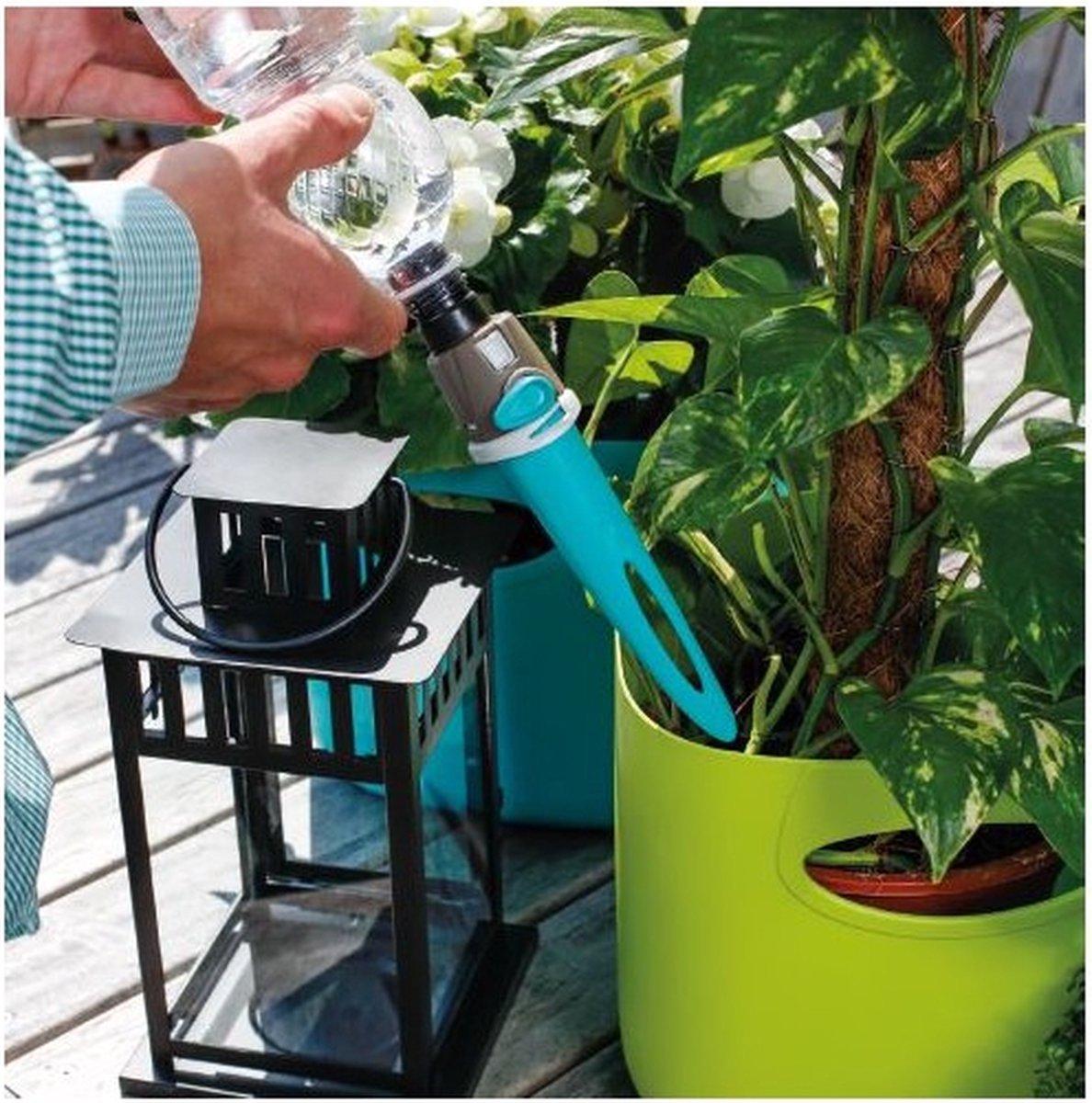 G.F. Garden Aquaflora Holiday - 3 x Flessen druppelaar - MULTI COLOR - Automatisch druppelsysteem - Huis tuin en planten