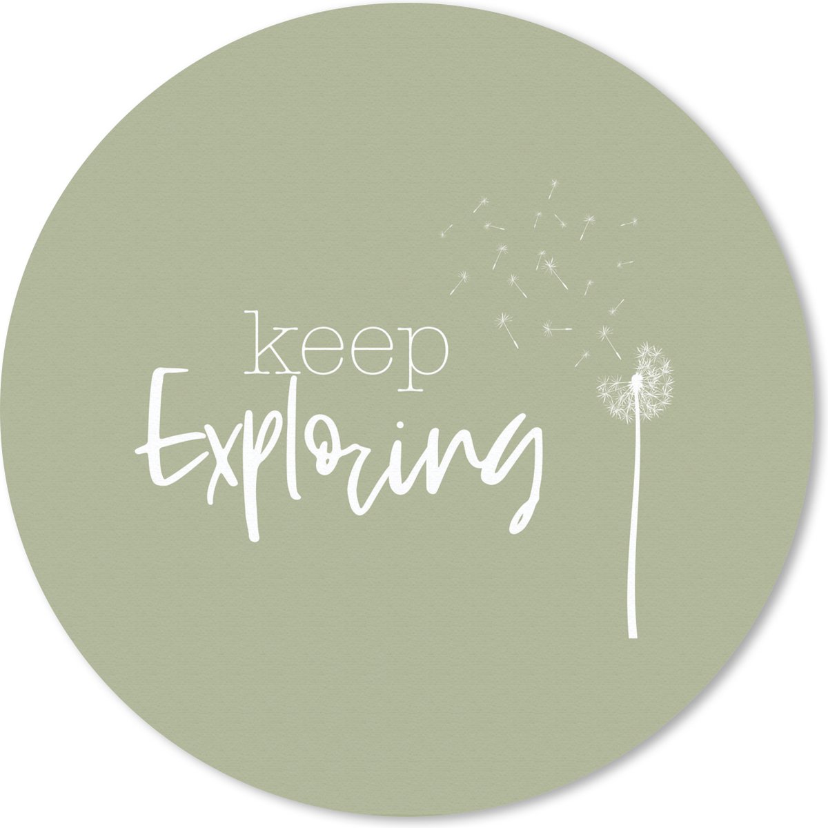 Muismat rond 30x30 cm - Mousepad Spreuken - Quotes - Keep exploring - Reizen - Ronde muismatten