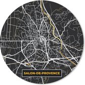 Muismat - Mousepad - Rond - Stadskaart – Frankrijk – Kaart – Salon-de-Provence - Plattegrond - 30x30 cm - Ronde muismat