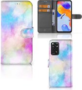 Telefoonhoesje Xiaomi Redmi Note 11 Pro 5G/4G Bookcase Personaliseren Watercolor Light