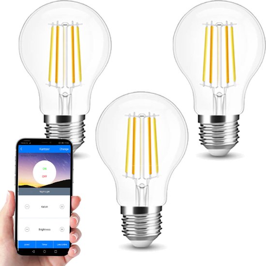 Milight Dual White 3 smart filament lampen met wifi-module - 7W - E27 fitting - A60 model - Slimme verlichting - Smart light - Smart lamp