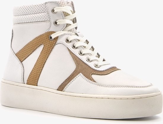TwoDay hoge leren dames sneakers - Wit - Maat 41 - Echt leer | bol.com