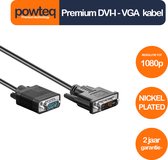 Powteq - 2 meter premium DVI-I naar VGA kabel - Nickel-plated