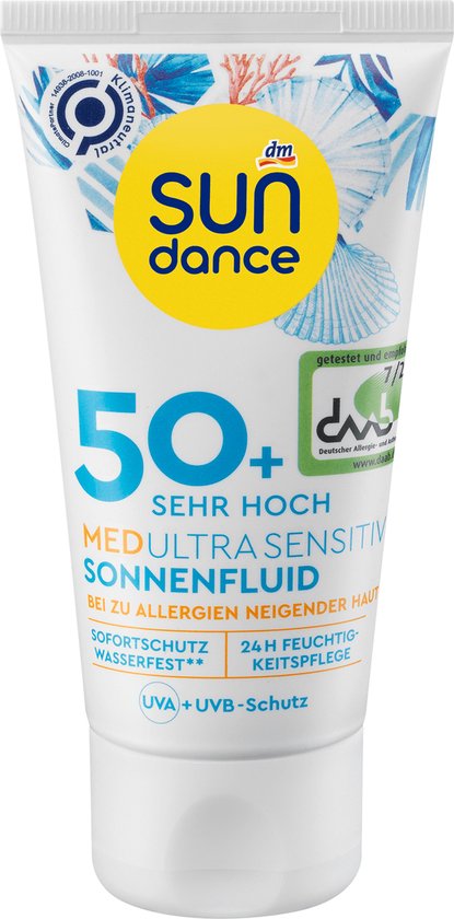 sundance-med-ultra-sensitive-zonnebrand-sun-fluid-spf50-50-ml-bol