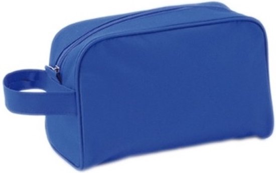 Foto: Toilettas blauw met handvat 21 5 cm voor kinderen reis toilettassen etui handbagage