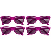 12x stuks zonnebril fuchsia roze - UV400 bescherming - Zonnebrillen voor dames/heren