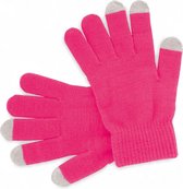 Touchscreen smartphone handschoenen roze voor volwassenen
