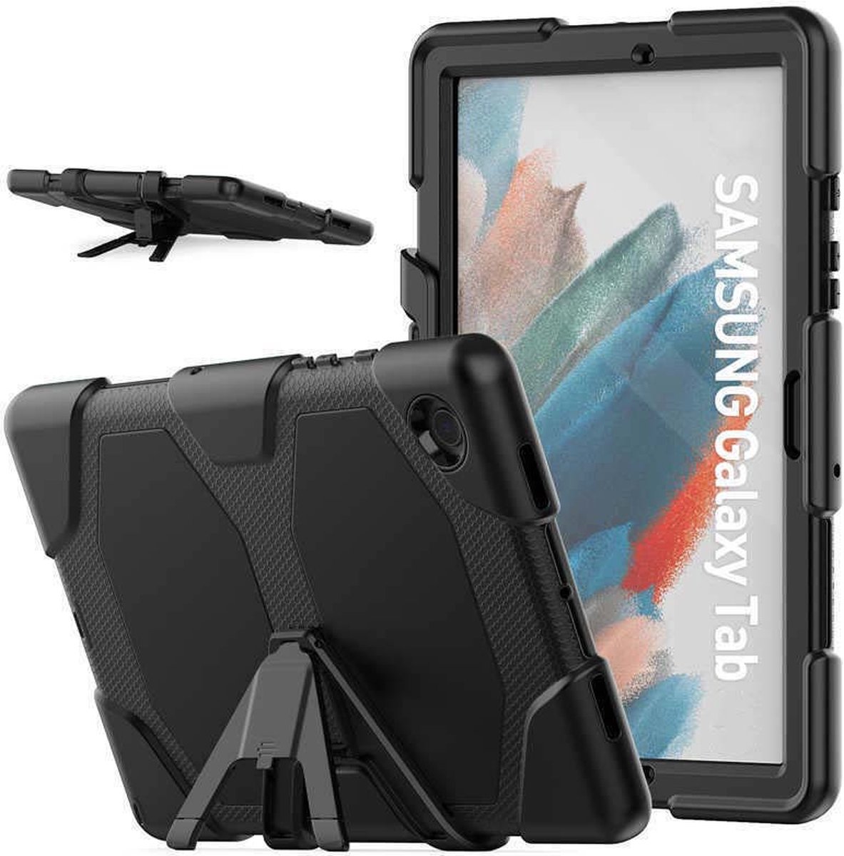 Arara Hoes Geschikt voor Samsung Tab A7 Hoes Extreme Robuuste Armor Case Hoesje Tablethoes – creenprotector Ingebouwde Extreme protectie Army Backcover hoes